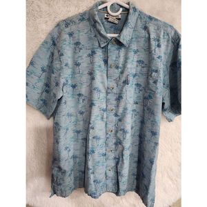 Mens Columbia Short Sleeve Button Up L